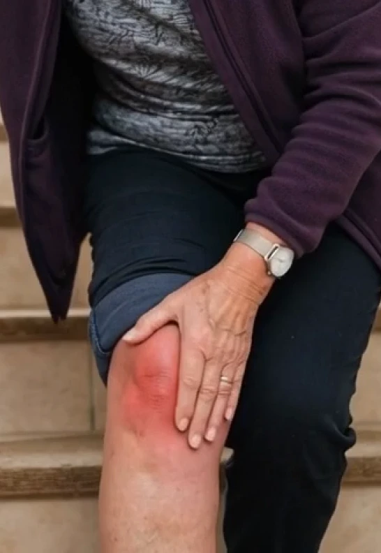 Knee pain and stiffness icon
